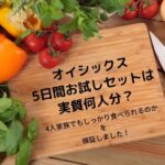 オイシックス5日間お試し後の感想!実質何人分?4人家族でもしっかり食べられる